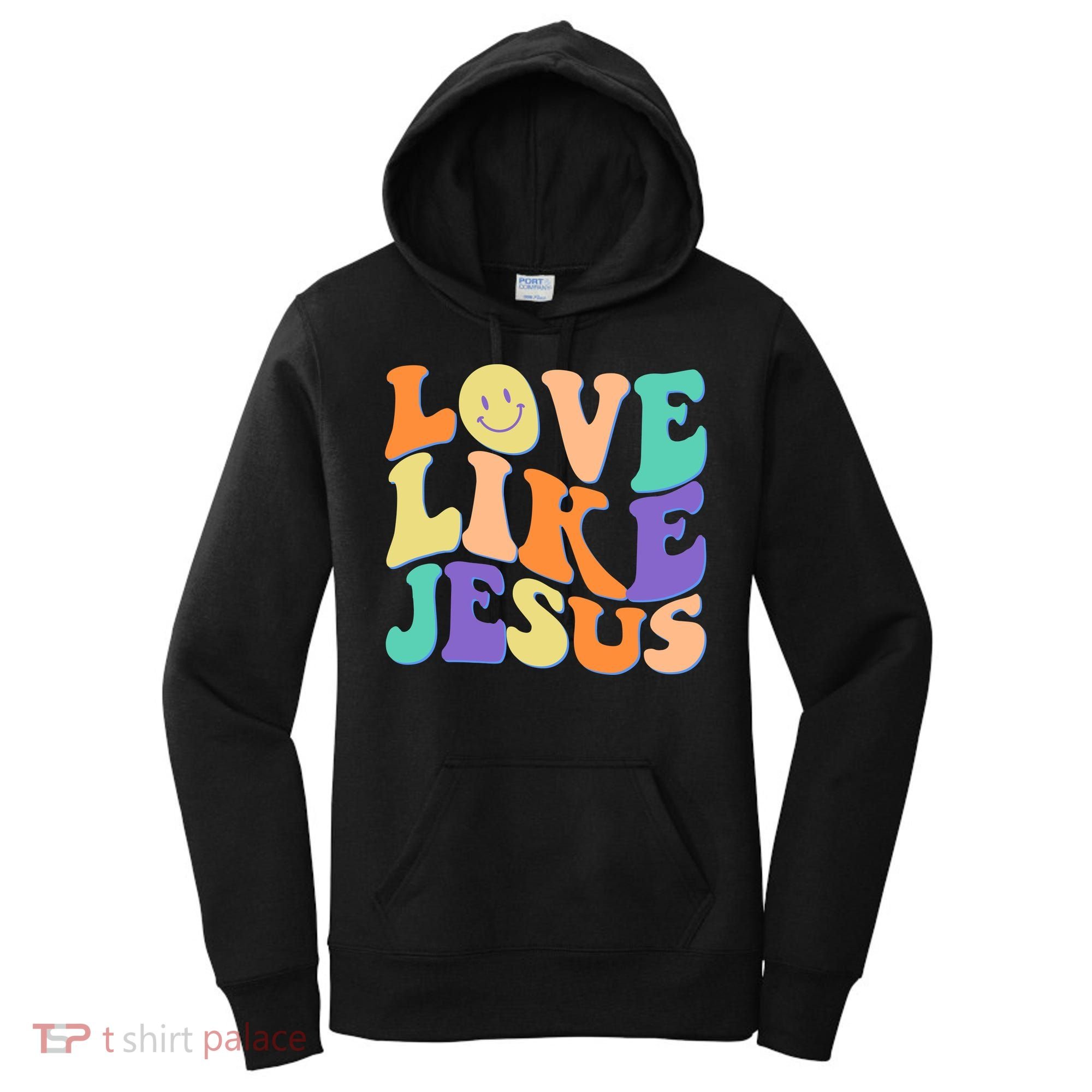 Retro 60s Love Like Jesus Women's Hoodie