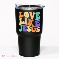 Retro 60s Love Like Jesus Tumbler thumb 0
