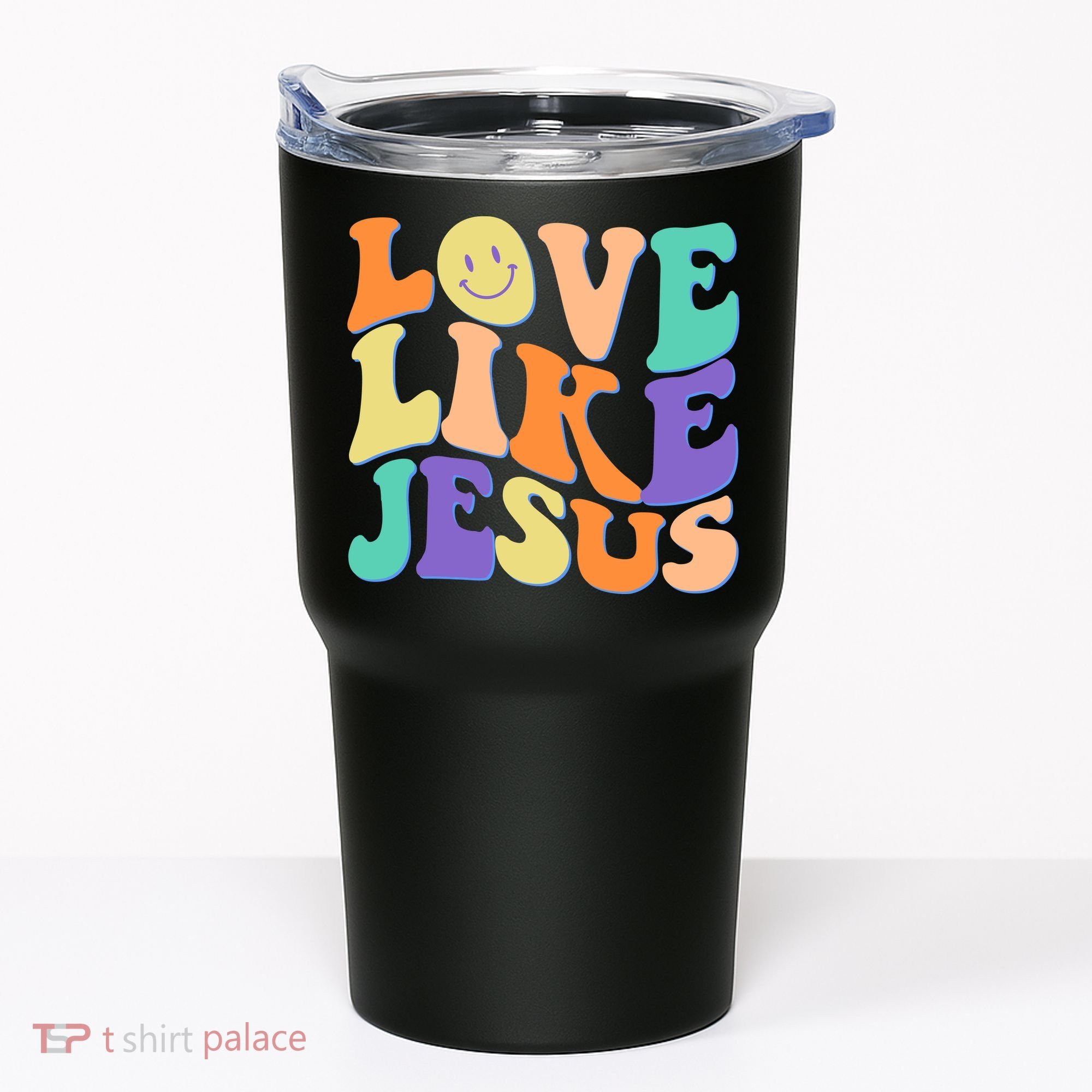 Retro 60s Love Like Jesus Tumbler