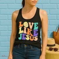 Retro 60s Love Like Jesus Women's Tank Top thumb 2