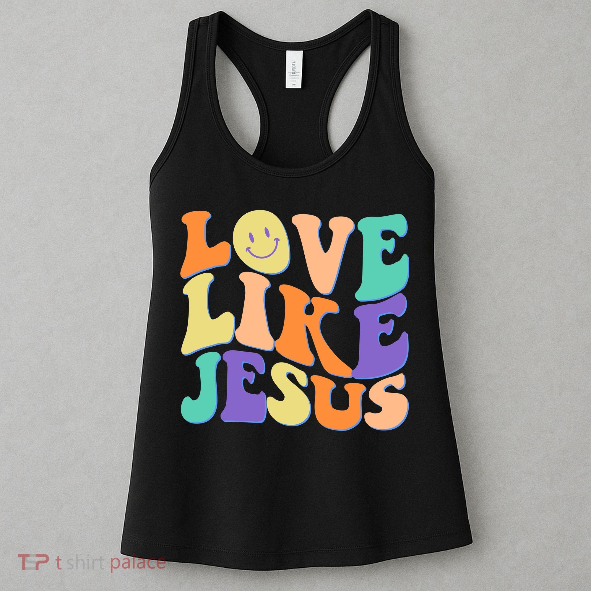 Retro 60s Love Like Jesus Women's Tank Top