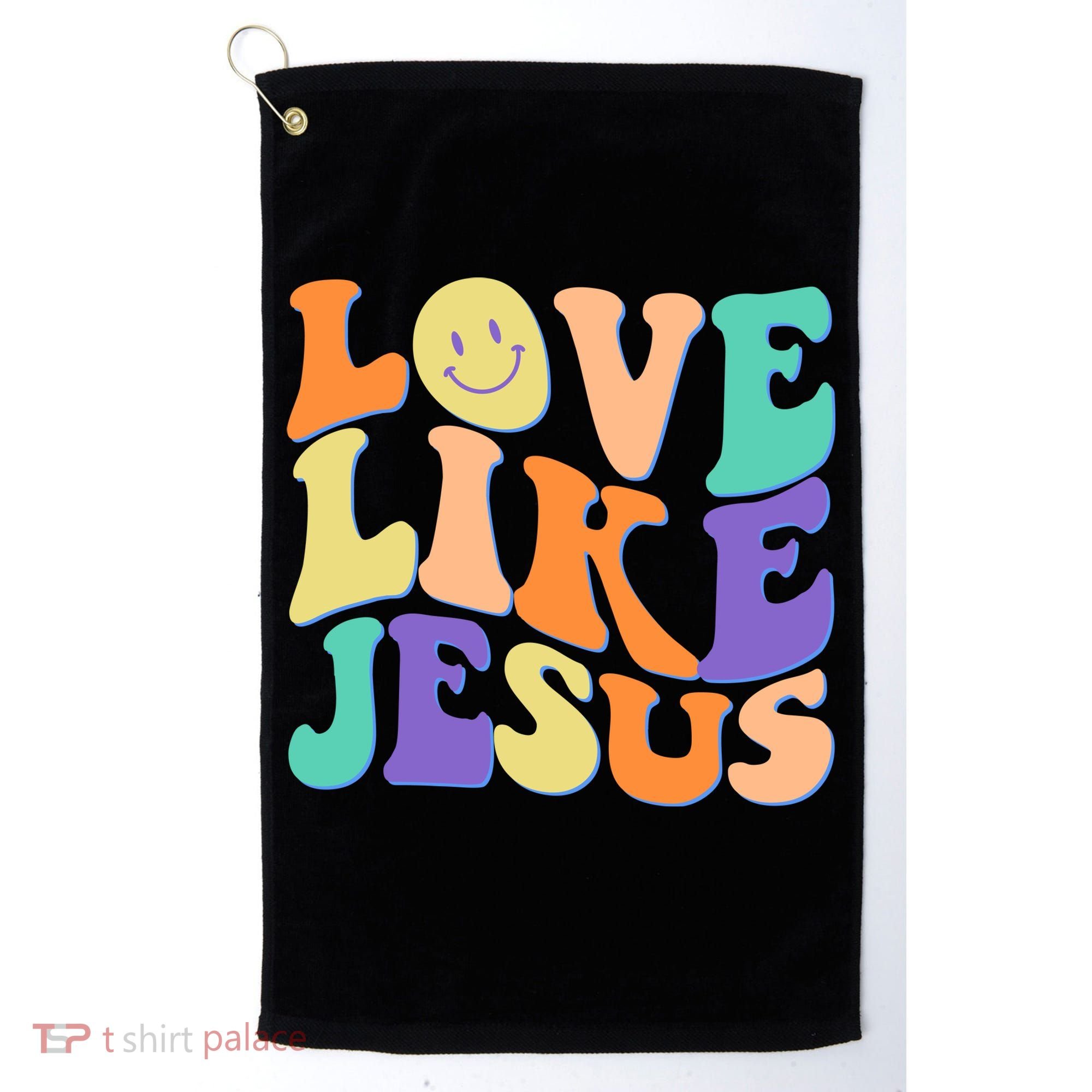 Retro 60s Love Like Jesus Golf Towel