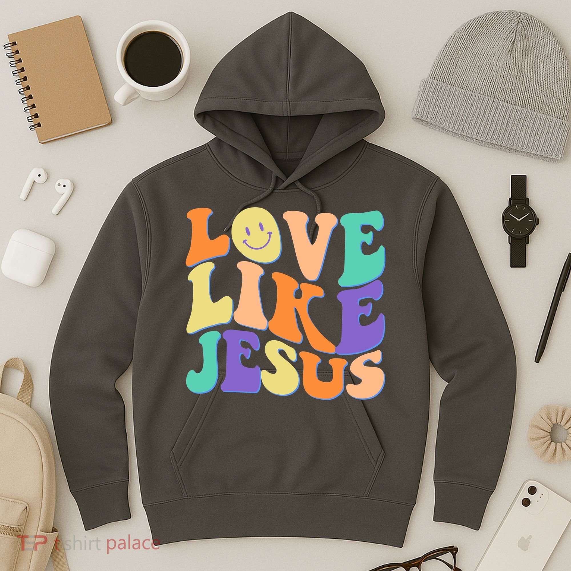 Retro 60s Love Like Jesus Hoodie