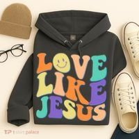 Retro 60s Love Like Jesus Hoodie thumb 4
