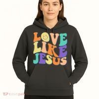 Retro 60s Love Like Jesus Hoodie thumb 5