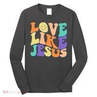 Retro 60s Love Like Jesus Long Sleeve Shirt thumb 0
