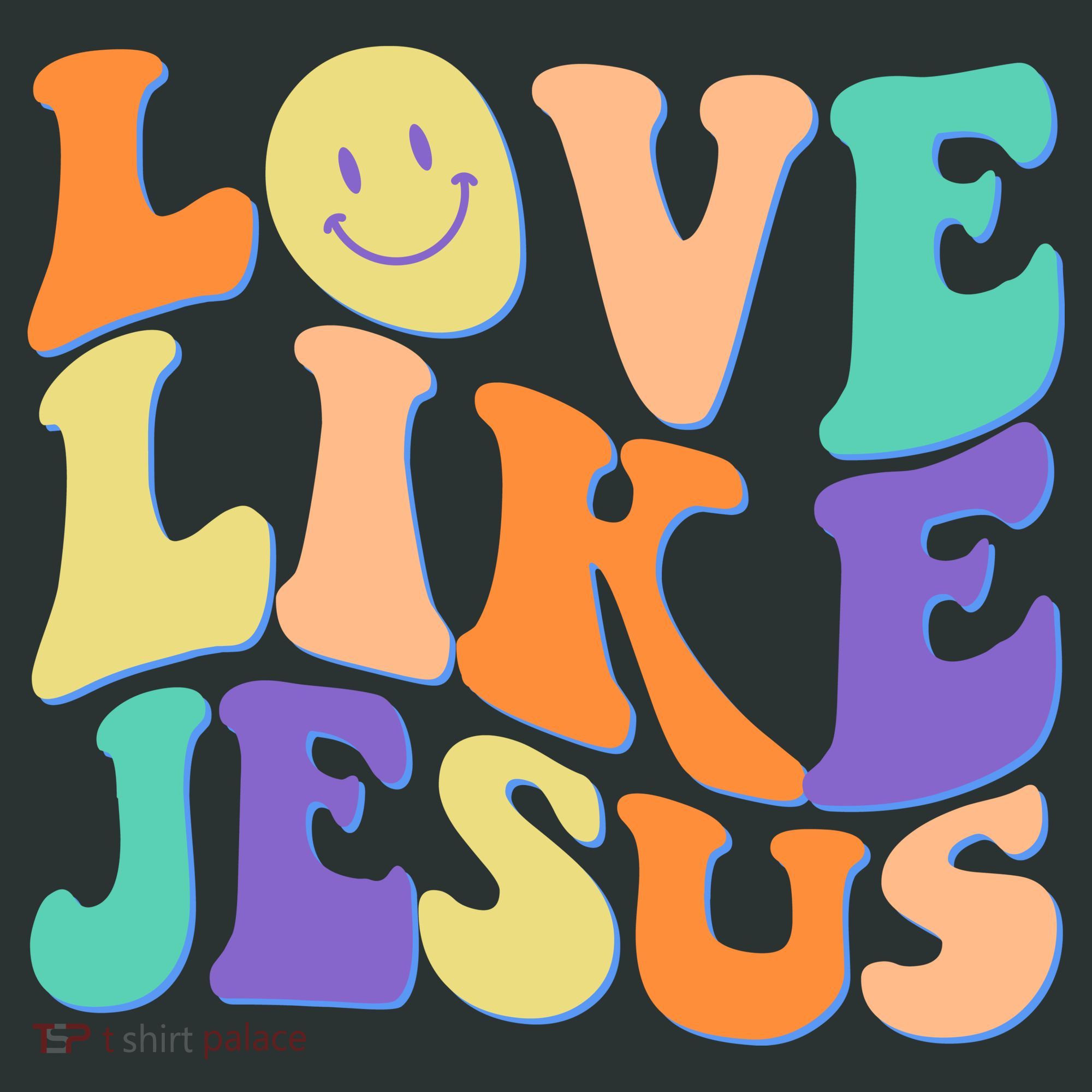 Retro 60s Love Like Jesus Long Sleeve Shirt