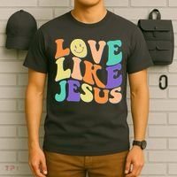 Retro 60s Love Like Jesus T-Shirt thumb 6