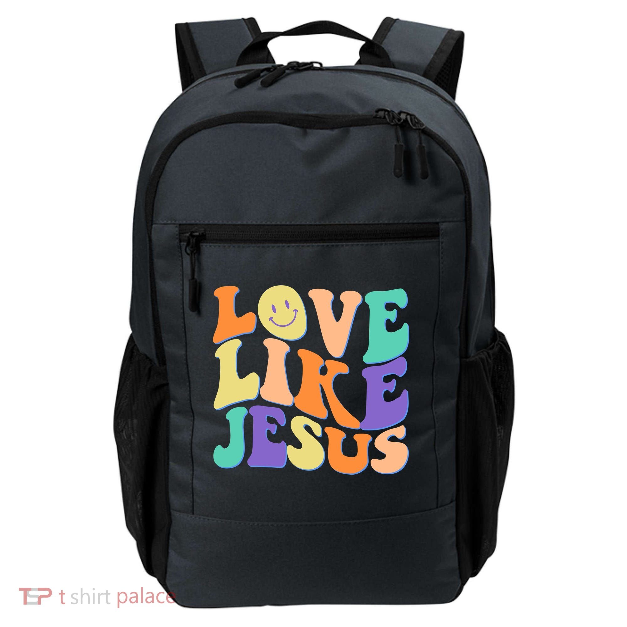 Retro 60s Love Like Jesus Backpack