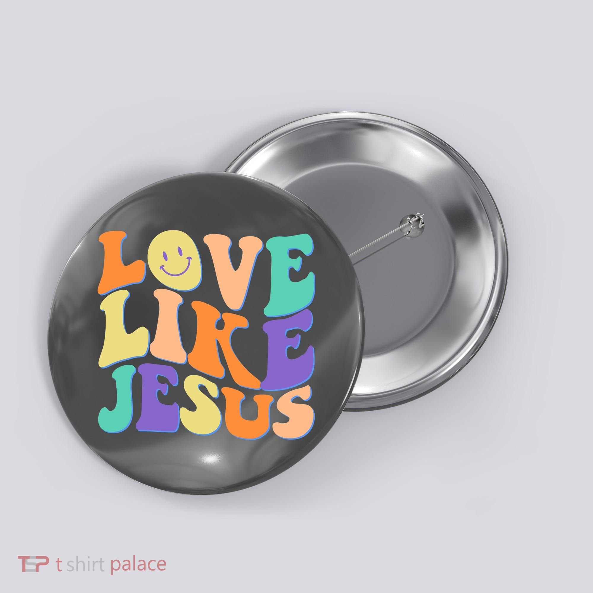 Retro 60s Love Like Jesus Button