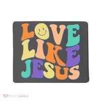 Retro 60s Love Like Jesus Mousepad thumb 0