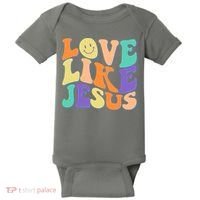 Retro 60s Love Like Jesus Baby Bodysuit thumb 0