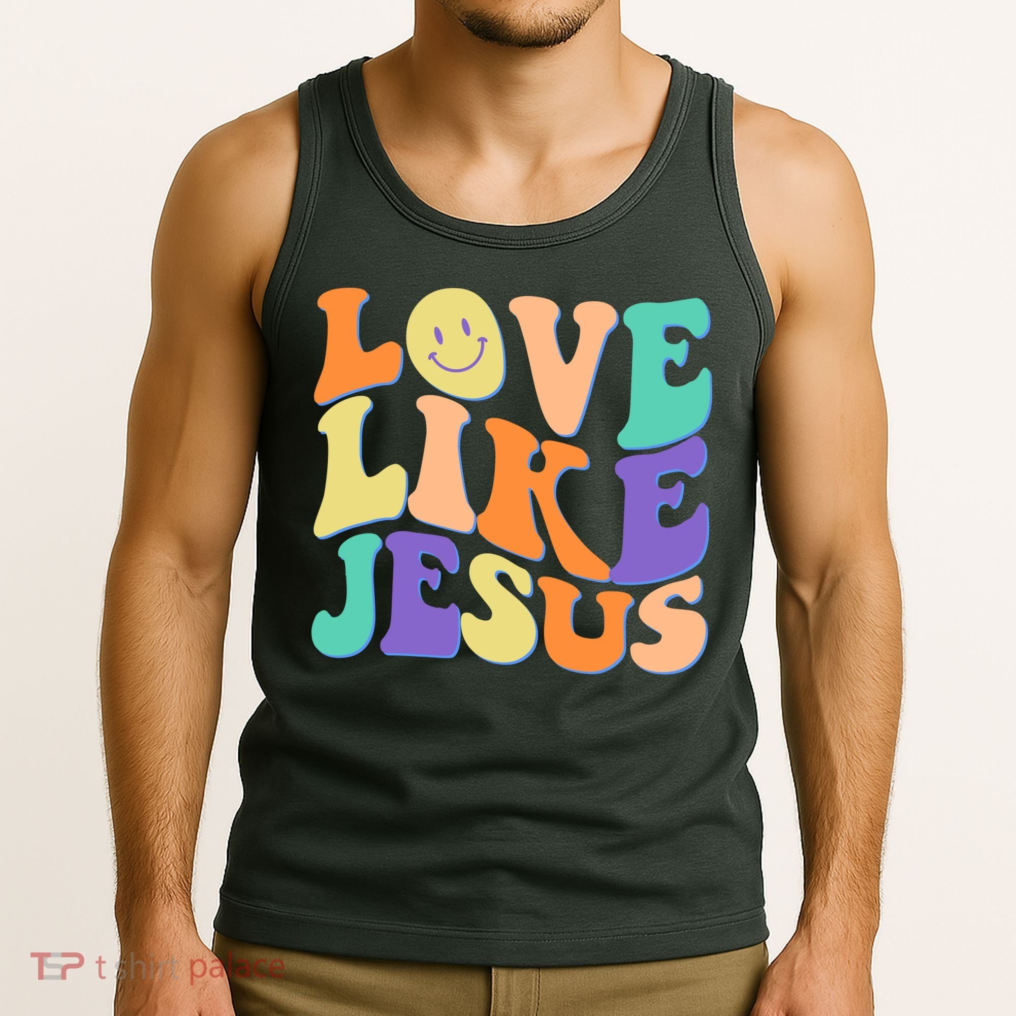 Retro 60s Love Like Jesus Tank Top