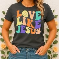 Retro 60s Love Like Jesus Women's T-Shirt thumb 2