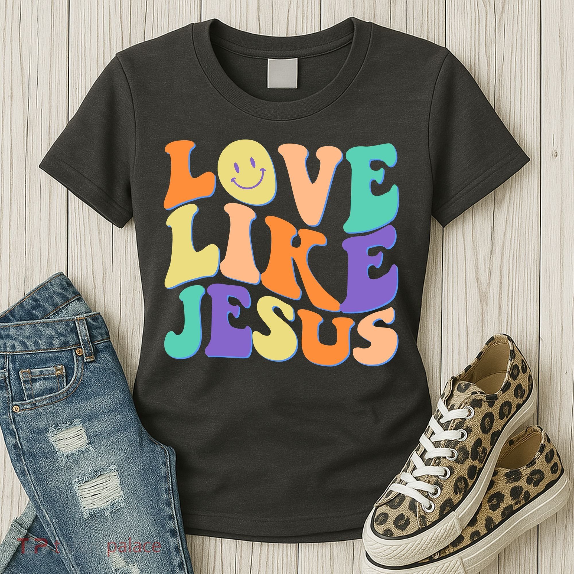 Retro 60s Love Like Jesus Women's T-Shirt