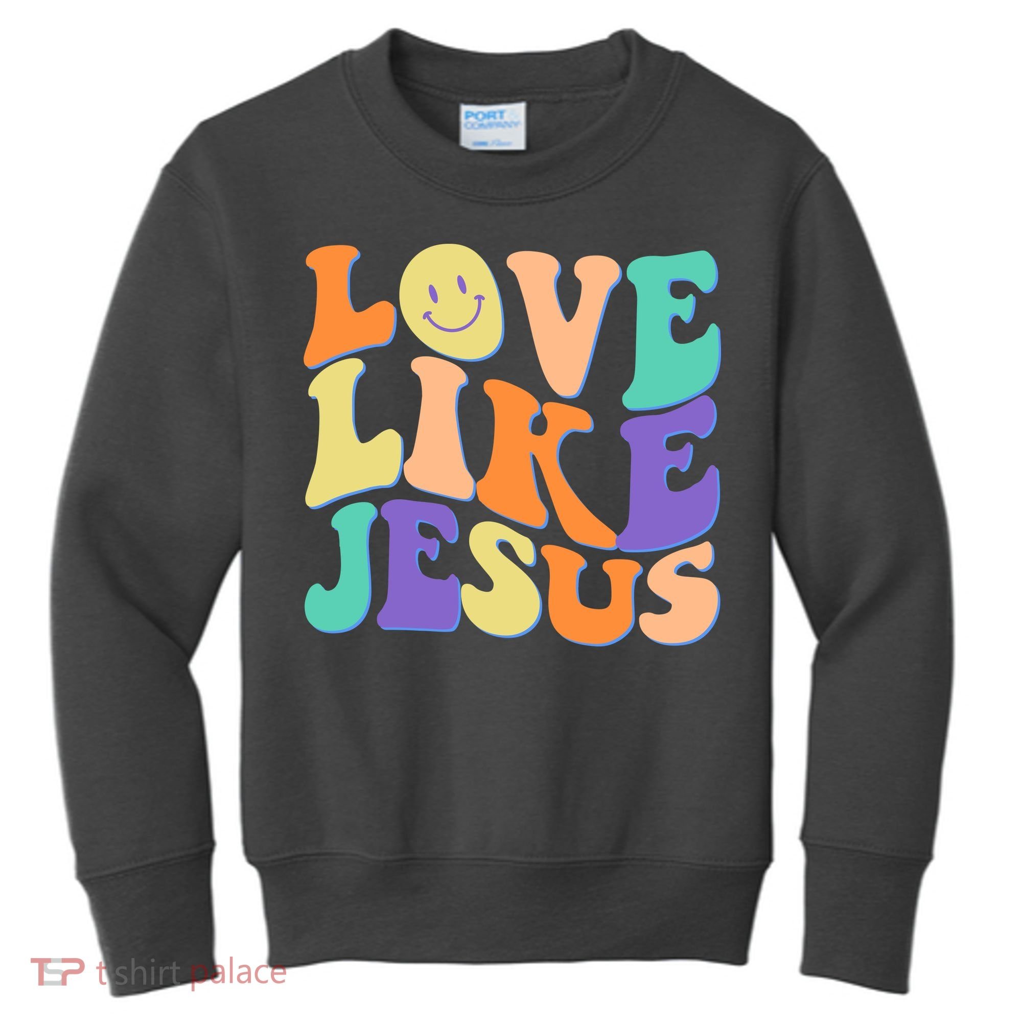 Retro 60s Love Like Jesus Kids Sweatshirt