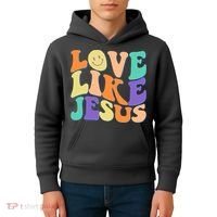 Retro 60s Love Like Jesus Kids Hoodie thumb 4