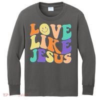 Retro 60s Love Like Jesus Kids Long Sleeve Shirt thumb 0