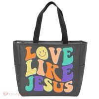 Retro 60s Love Like Jesus Tote Bag thumb 0