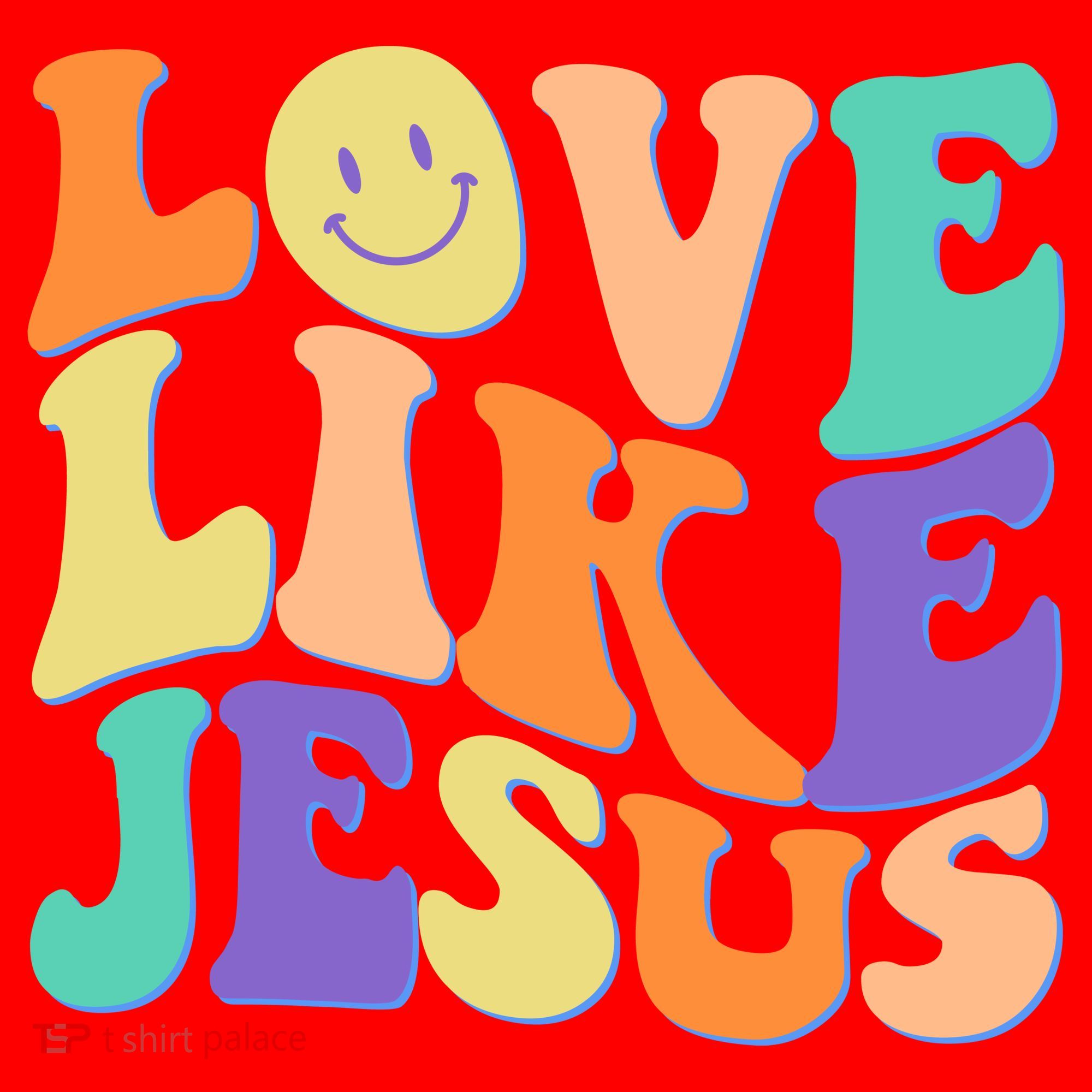 Retro 60s Love Like Jesus Santa Hat