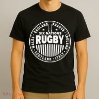 Rugby 6 Nations Rugby Vintage England France Ireland Wales. T-Shirt thumb 3