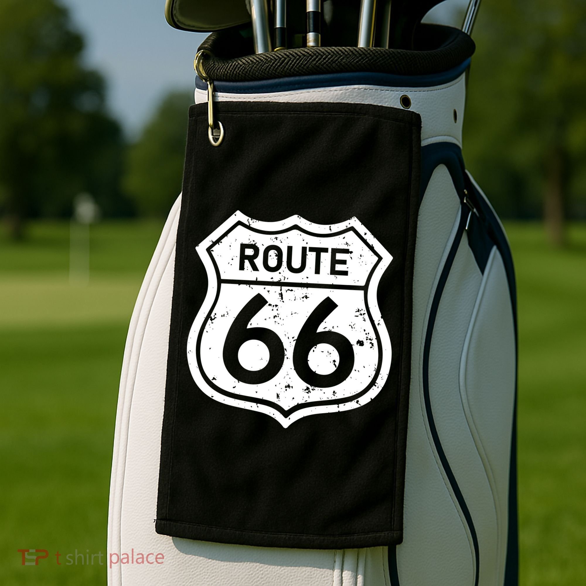 Route 66 Rustic Golf Towel