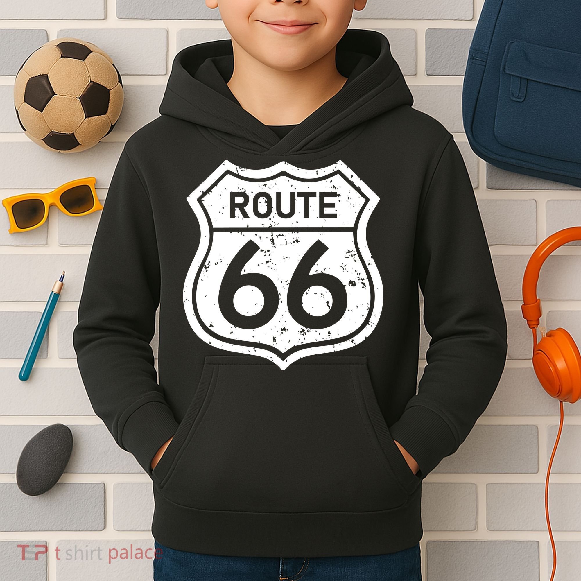 Route 66 Rustic Kids Hoodie
