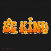 Retro 60s Sixties Flower Power Be Kind Wear Orange Hoodie thumb 2