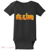 Retro 60s Sixties Flower Power Be Kind Wear Orange Baby Bodysuit thumb 0