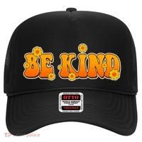 Retro 60s Sixties Flower Power Be Kind Wear Orange Hat thumb 0