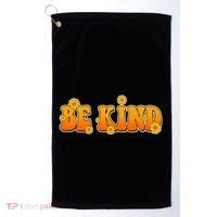 Retro 60s Sixties Flower Power Be Kind Wear Orange Golf Towel thumb 0