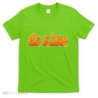 Retro 60s Sixties Flower Power Be Kind Wear Orange T-Shirt thumb 0