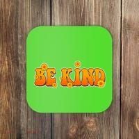 Retro 60s Sixties Flower Power Be Kind Wear Orange Coaster thumb 0