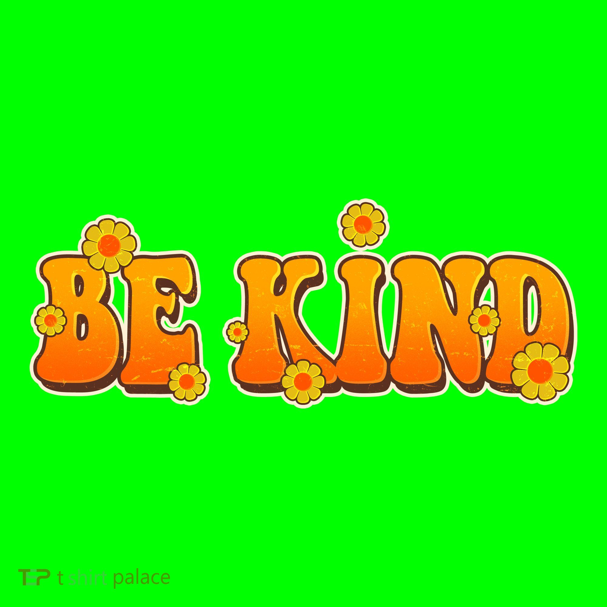 Retro 60s Sixties Flower Power Be Kind Wear Orange Mousepad