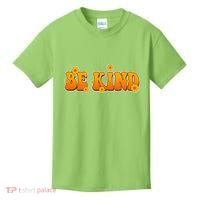 Retro 60s Sixties Flower Power Be Kind Wear Orange Kids T-Shirt thumb 0