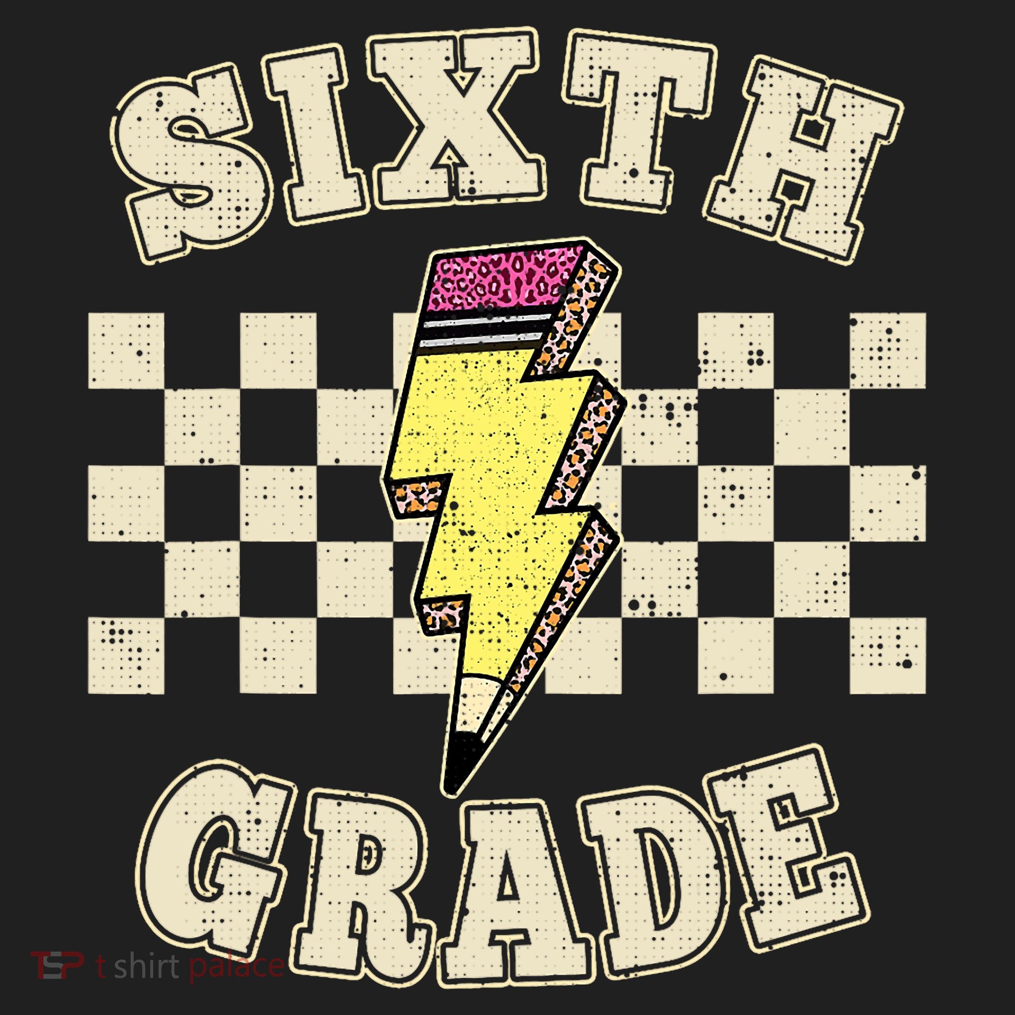Retro 6th Sixth Grade Teacher Lightning Bolt Pencil Teacher Women's Sweatshirt