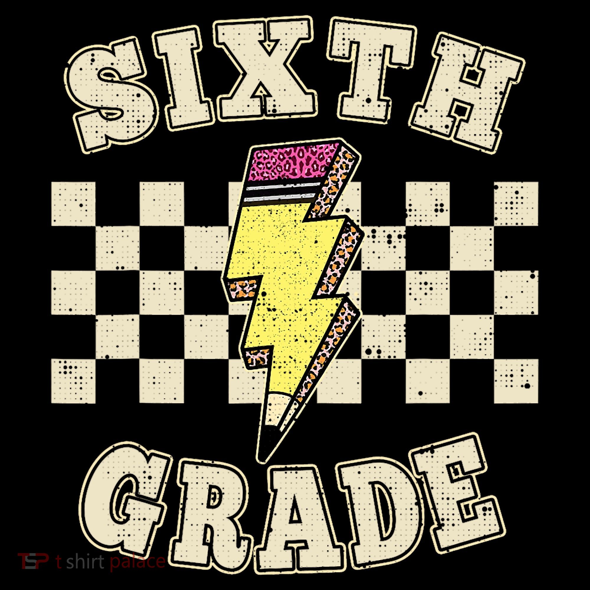 Retro 6th Sixth Grade Teacher Lightning Bolt Pencil Teacher Coffee Mug