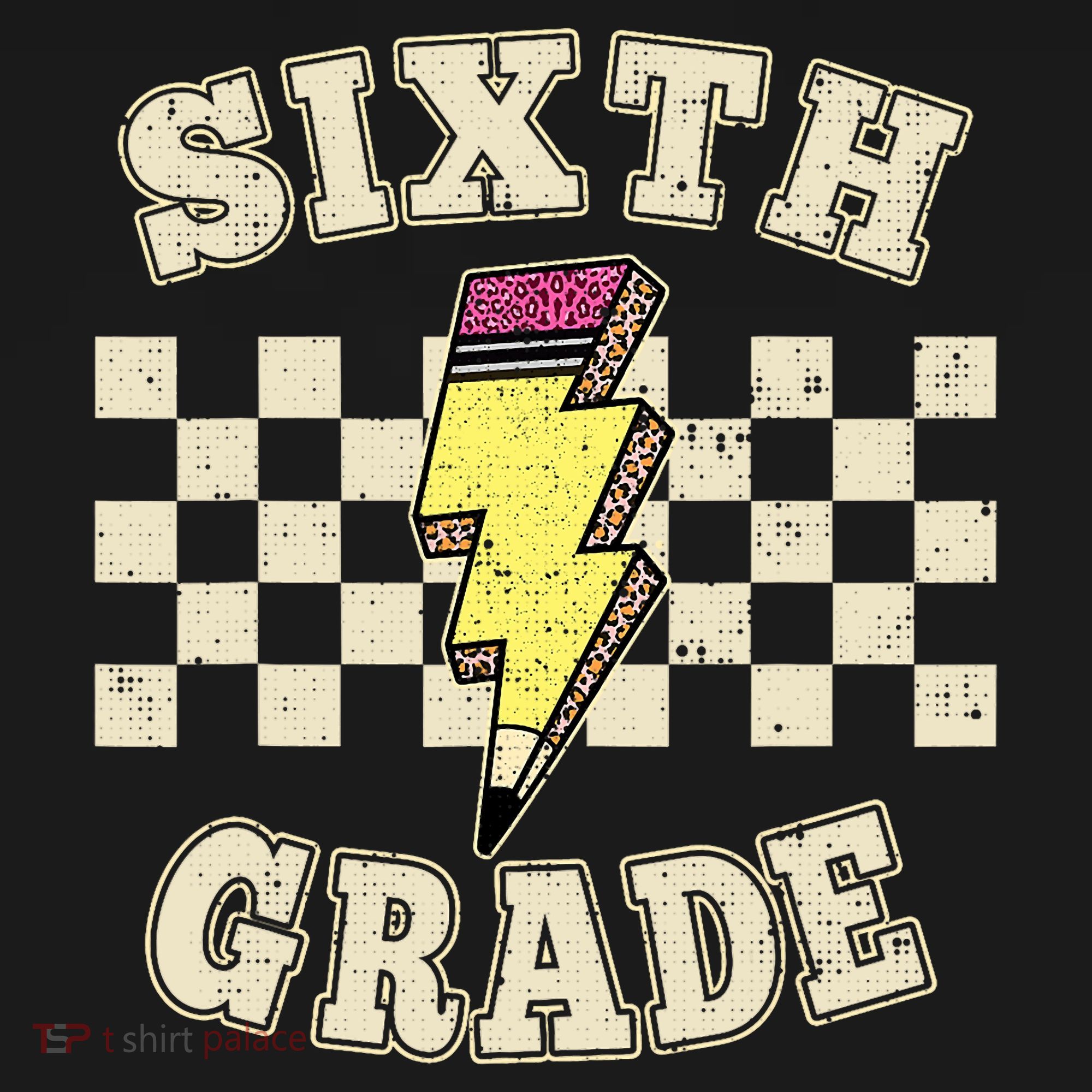 Retro 6th Sixth Grade Teacher Lightning Bolt Pencil Teacher Baby Bodysuit