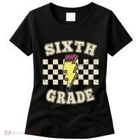 Retro 6th Sixth Grade Teacher Lightning Bolt Pencil Teacher Women's T-Shirt thumb 0