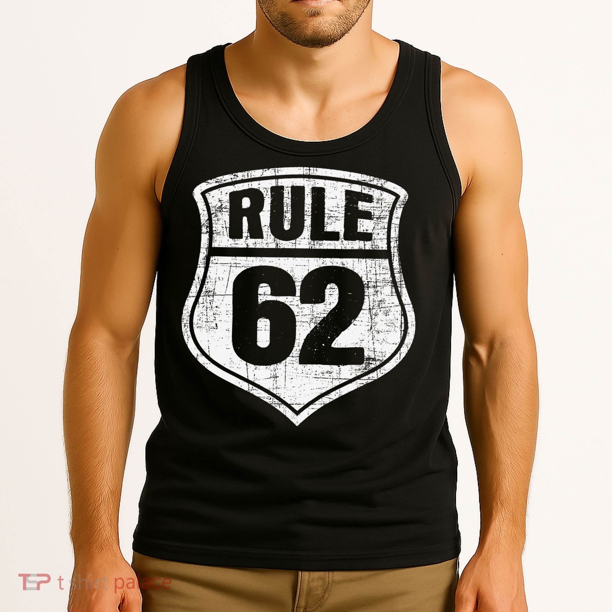 Rule 62 Sobriety Anniversary Recovery Sober AA NA Tank Top