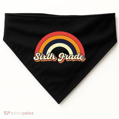 Retro 6Th Sixth Grade Squad Teacher Team 6Th Grade Funny Gift USA-Made Doggie Bandana