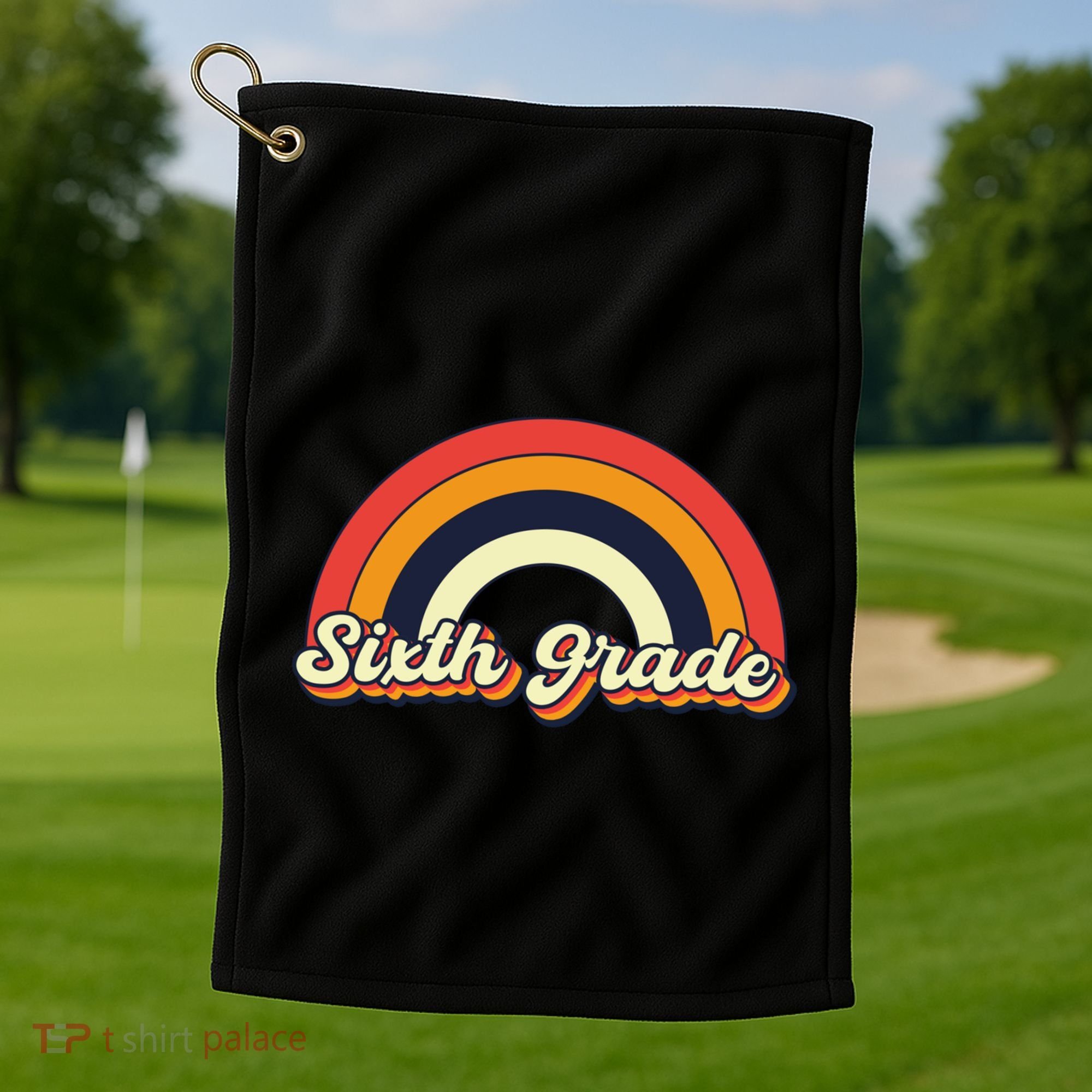 Retro 6Th Sixth Grade Squad Teacher Team 6Th Grade Funny Gift Golf Towel