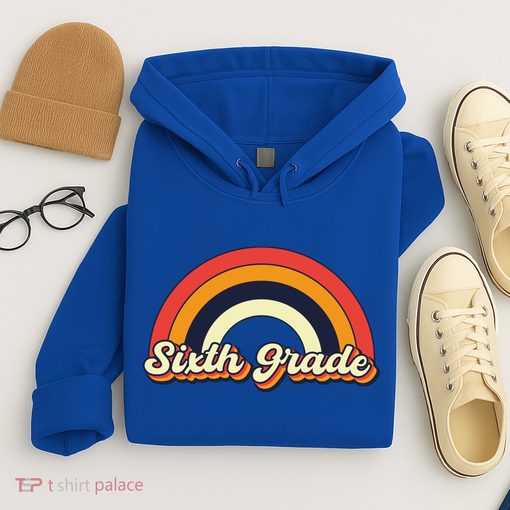 Retro 6Th Sixth Grade Squad Teacher Team 6Th Grade Funny Gift Hoodie