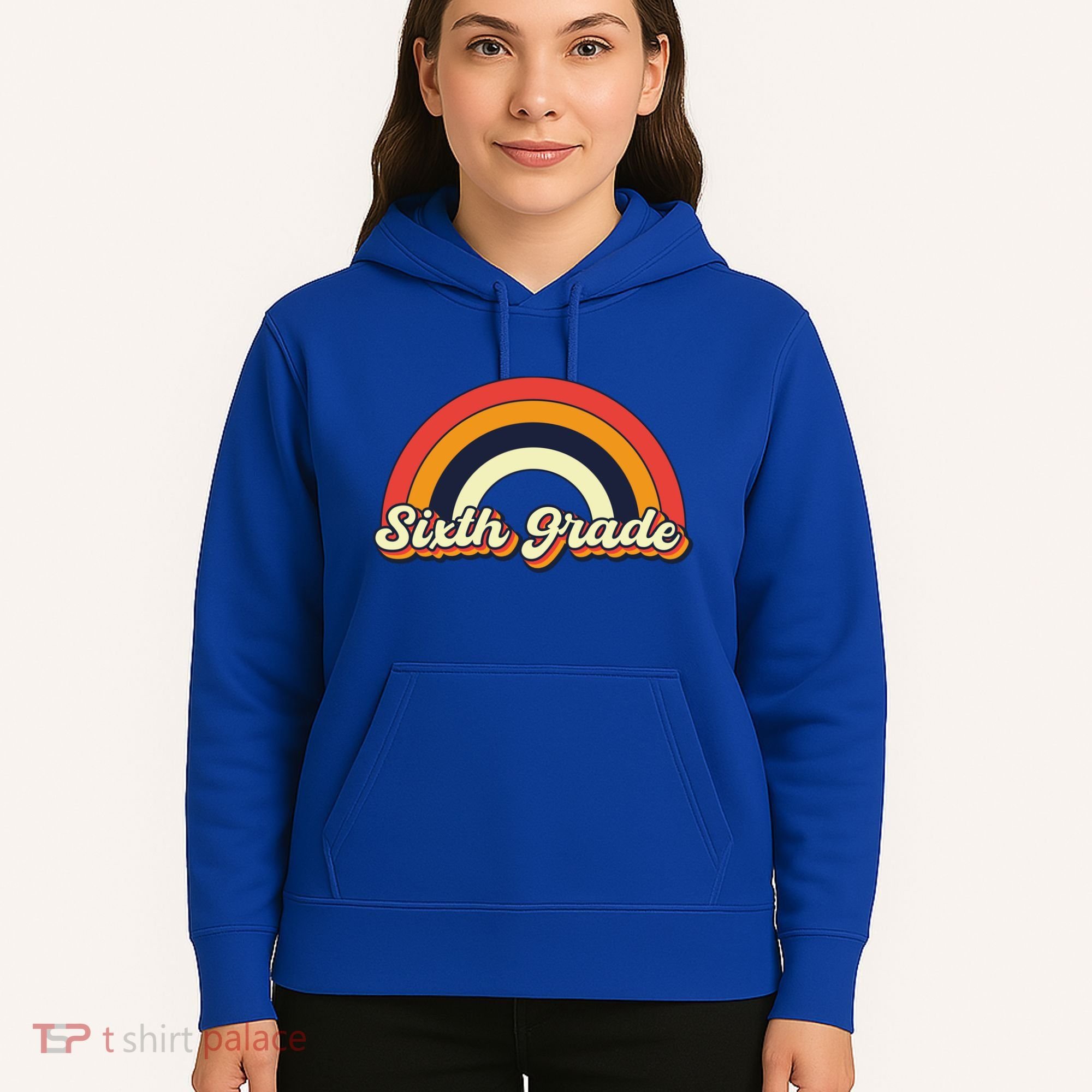 Retro 6Th Sixth Grade Squad Teacher Team 6Th Grade Funny Gift Hoodie