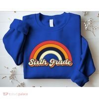 Retro 6Th Sixth Grade Squad Teacher Team 6Th Grade Funny Gift Sweatshirt thumb 2