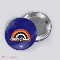 Retro 6Th Sixth Grade Squad Teacher Team 6Th Grade Funny Gift Button thumb 0