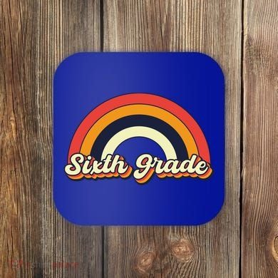 Retro 6Th Sixth Grade Squad Teacher Team 6Th Grade Funny Gift Coaster