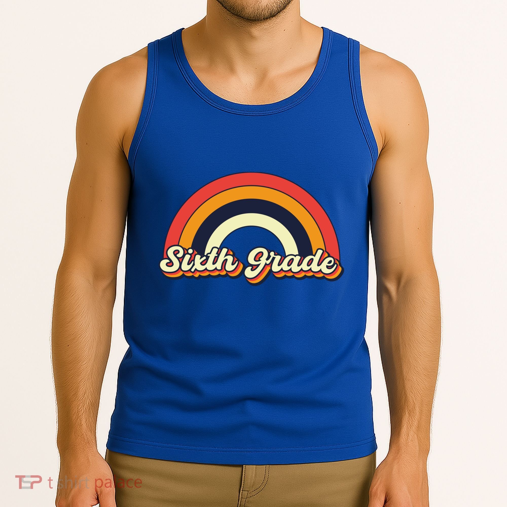 Retro 6Th Sixth Grade Squad Teacher Team 6Th Grade Funny Gift Tank Top