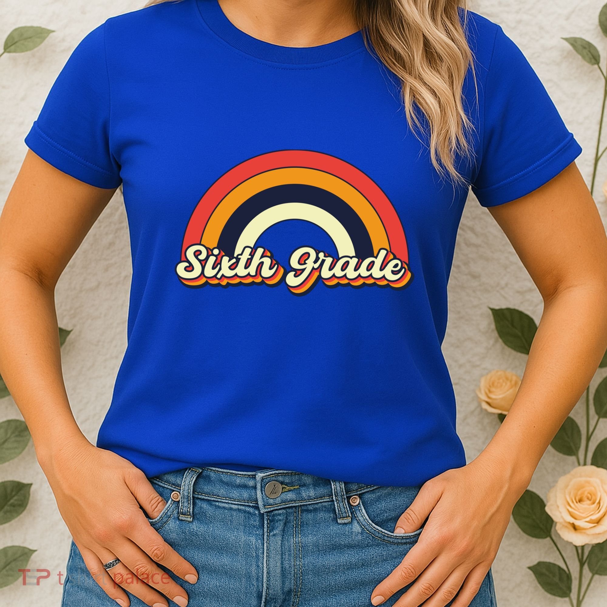 Retro 6Th Sixth Grade Squad Teacher Team 6Th Grade Funny Gift Women's T-Shirt