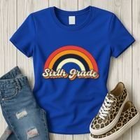 Retro 6Th Sixth Grade Squad Teacher Team 6Th Grade Funny Gift Women's T-Shirt thumb 3